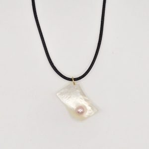 Handmade Carved Seashell Pendant Necklace