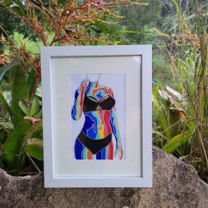 painting colorful in black